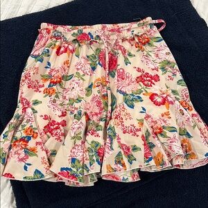 JODIFL Floral Midi Skirt - Pink and Red